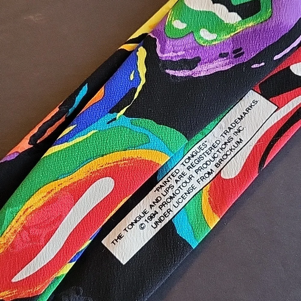 Rolling Stones 1994 "Painted Tongues" Tie 👔 - Picture 6 of 8